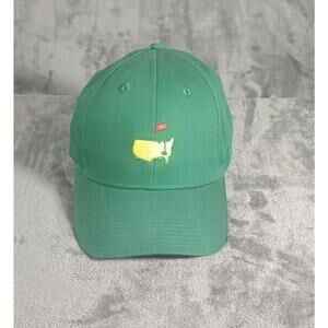 Green Masters Tournament Hat Authentic American Needle Leather Strapback Clean
